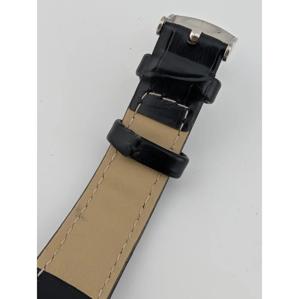 Rainforest Cafe Watch Women 28mm‎ Silver Case Blue Dial Black Band- New Battery
